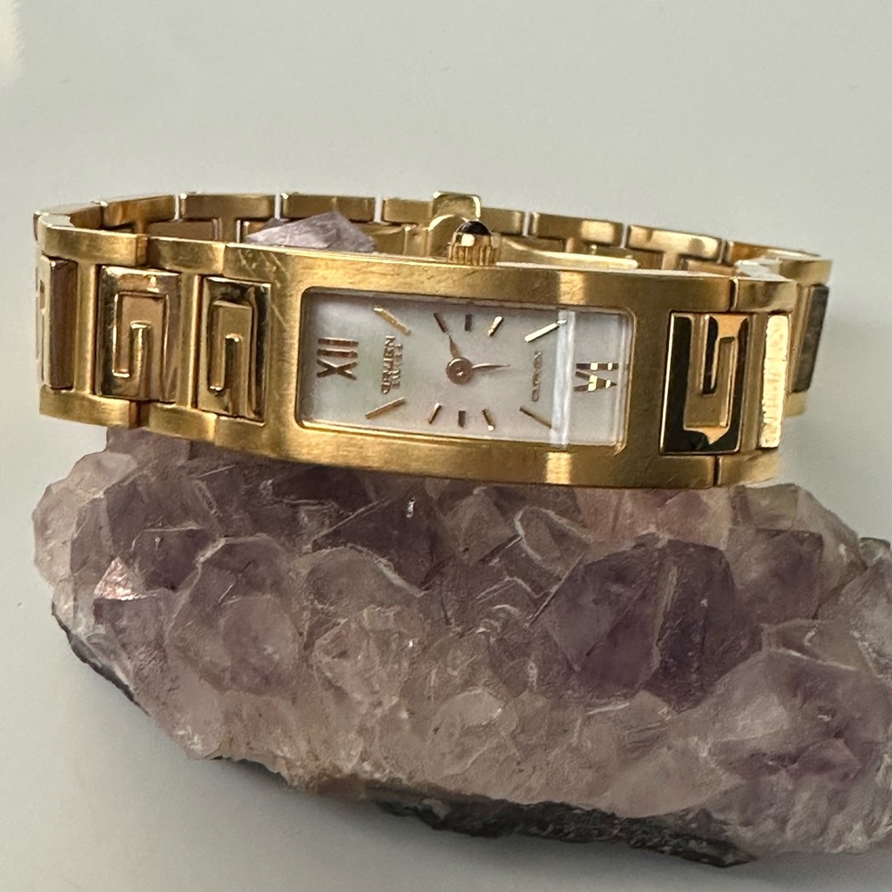Gruen 10kt GP MOP Dial Curve Watch